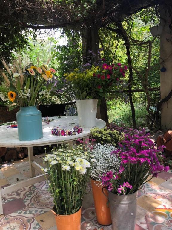 הפרחים של מיכל הפרחים של מיכל